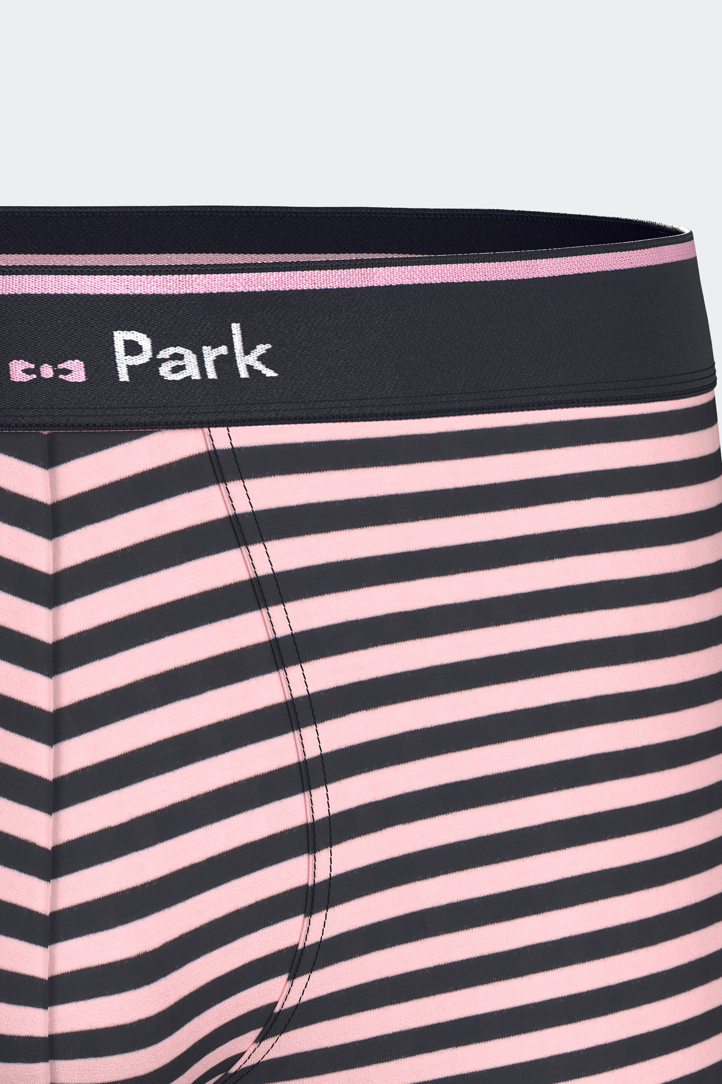 Lot de 2 boxers en jersey de coton stretch unis marine et rayures roses