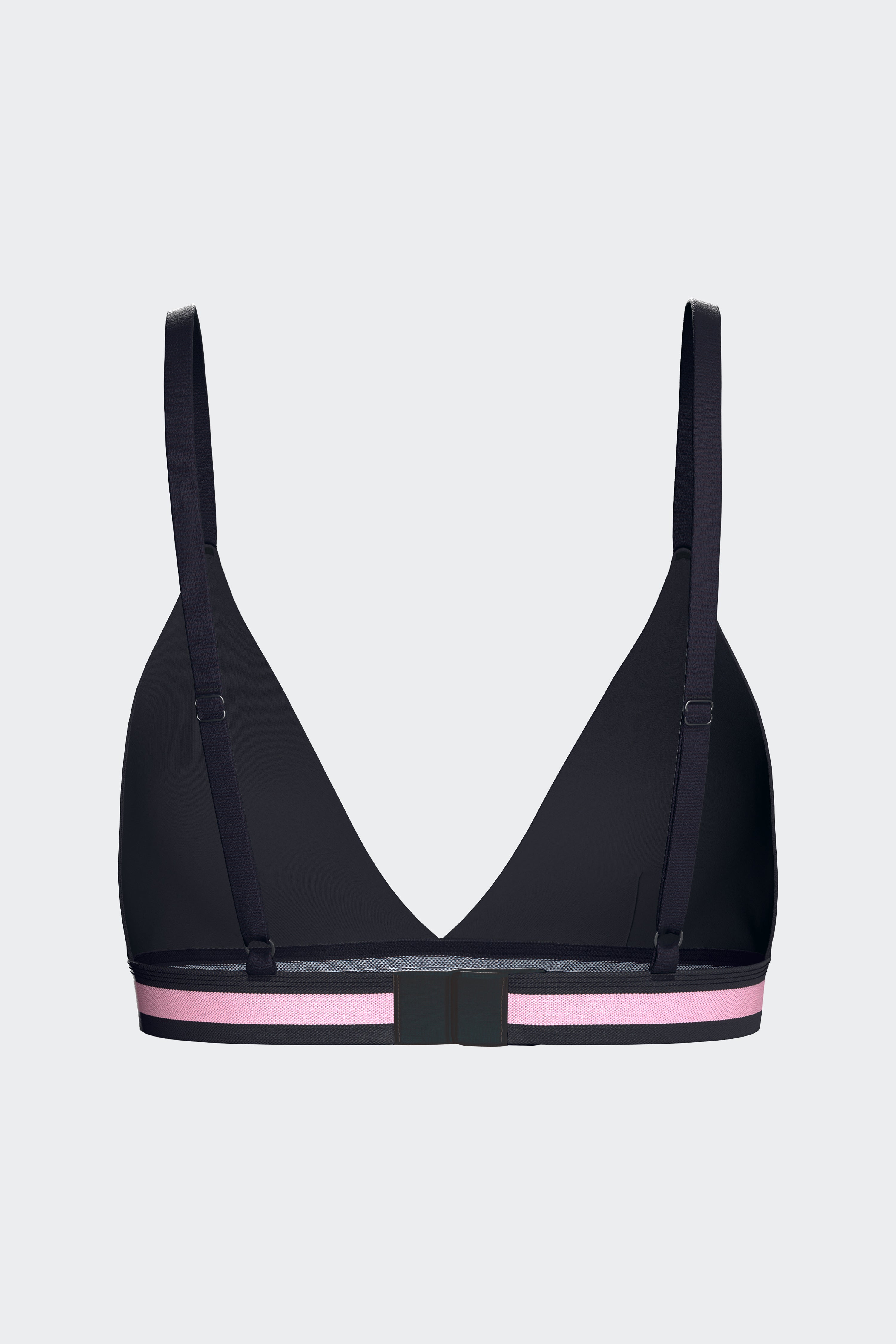 Soutien-gorge triangle en coton stretch marine élastique siglé