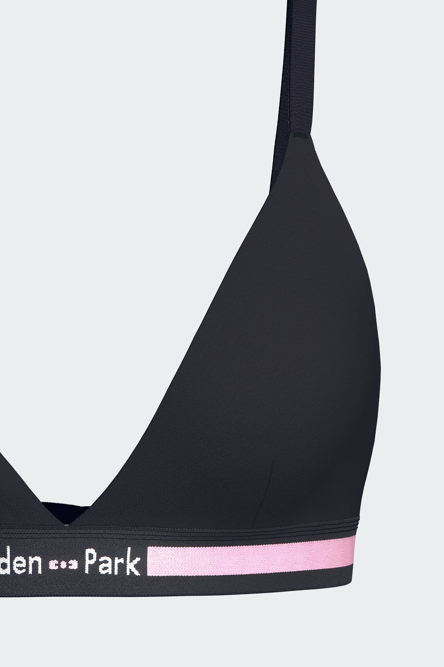 Soutien-gorge triangle en coton stretch marine élastique siglé