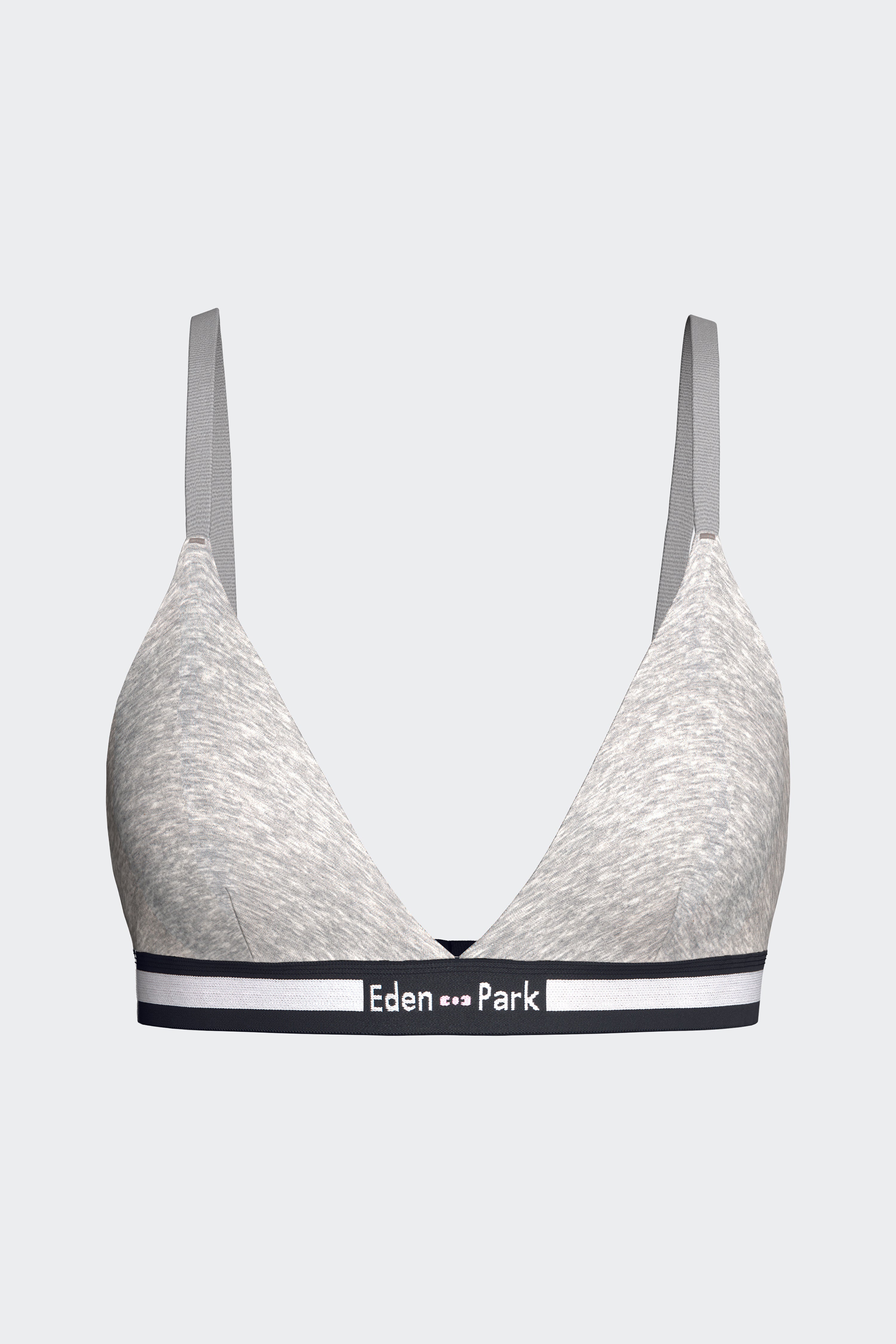 Soutien-gorge triangle de algodón stretch gris élastique siglé