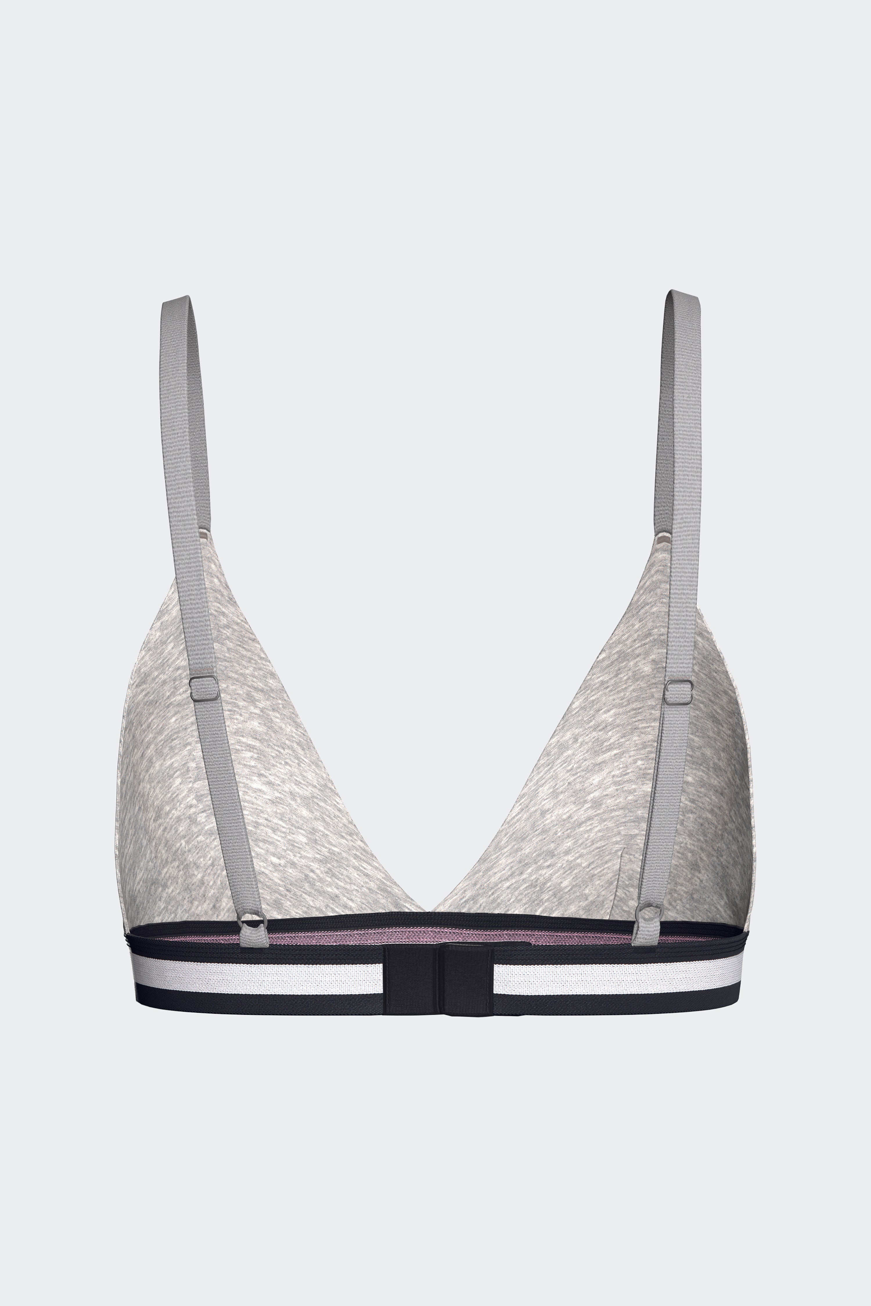 Soutien-gorge triangle de algodón stretch gris élastique siglé