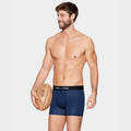 Boxer bleu imprimé exclusif fleuri