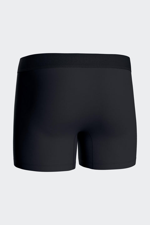 Set of 2 dark blue stretch cotton boxers with graphic micro patterns - Image 3