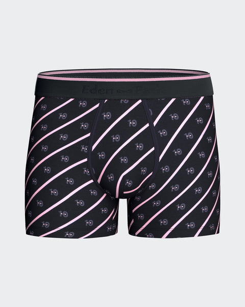 Lot de deux boxers en jersey de coton stretch marine uni et ciel micromotifs 10 - Image 2