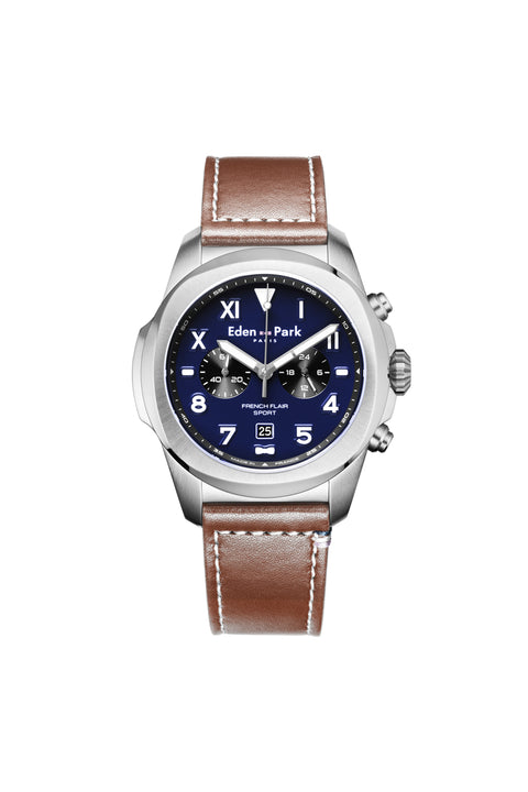 Montre à quartz Chronographe Bleue - Image 1