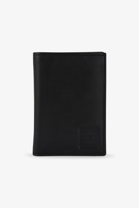 Portefeuille noir en cuir - Image 1