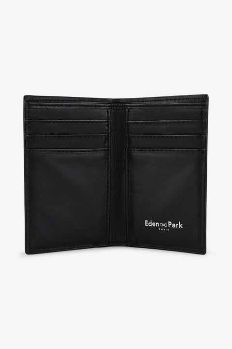 Portefeuille noir en cuir - Image 2