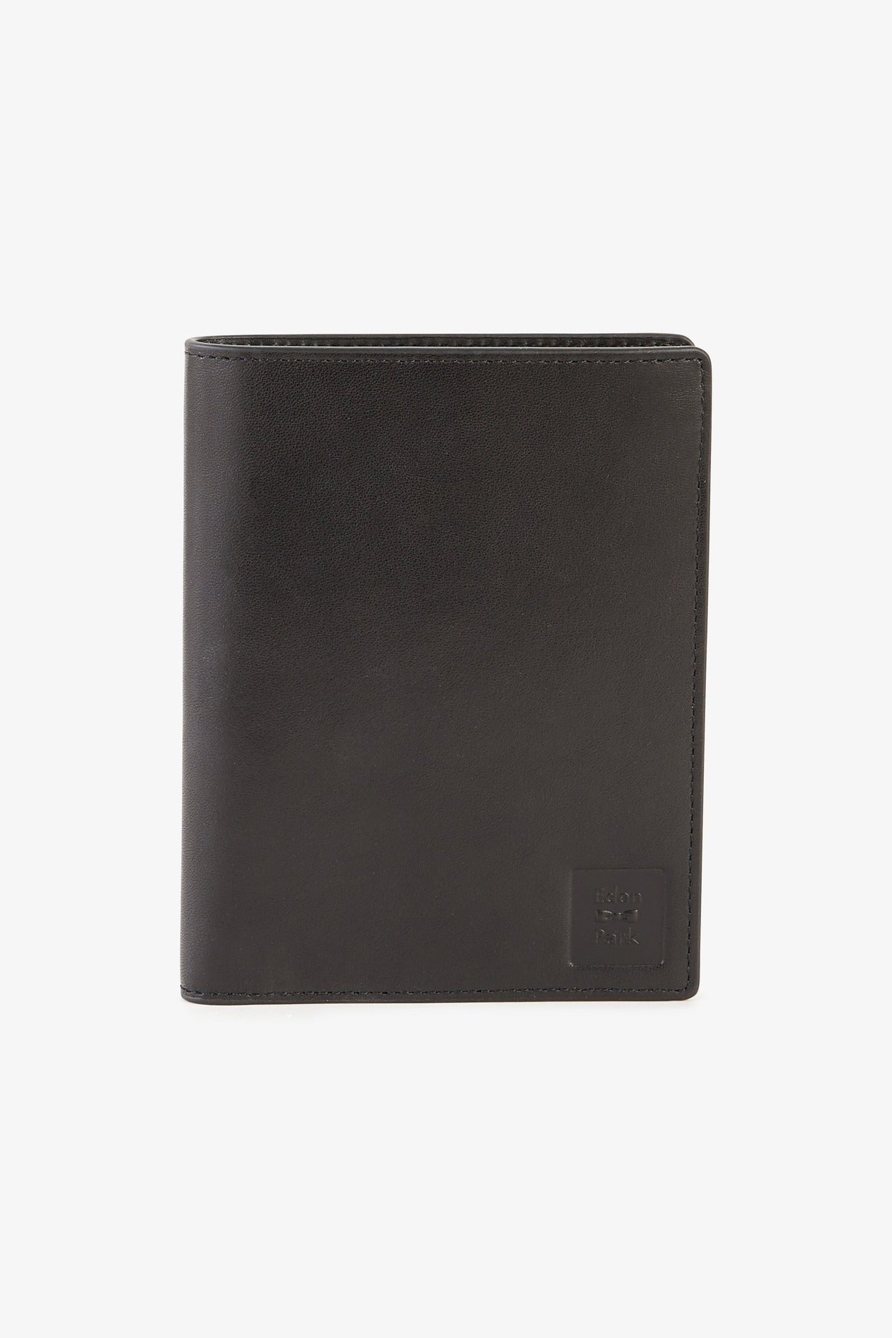 Portefeuille passeport en cuir noir