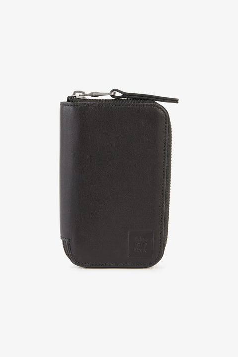 Portefeuille noir en cuir - Image 1