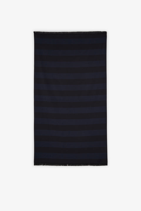 Fouta rayé bleu marine - Image 1