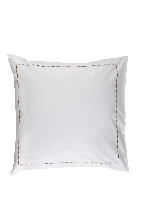 2 taies d'oreiller carrés blanc et beige - Décrochons la lune - Image 2