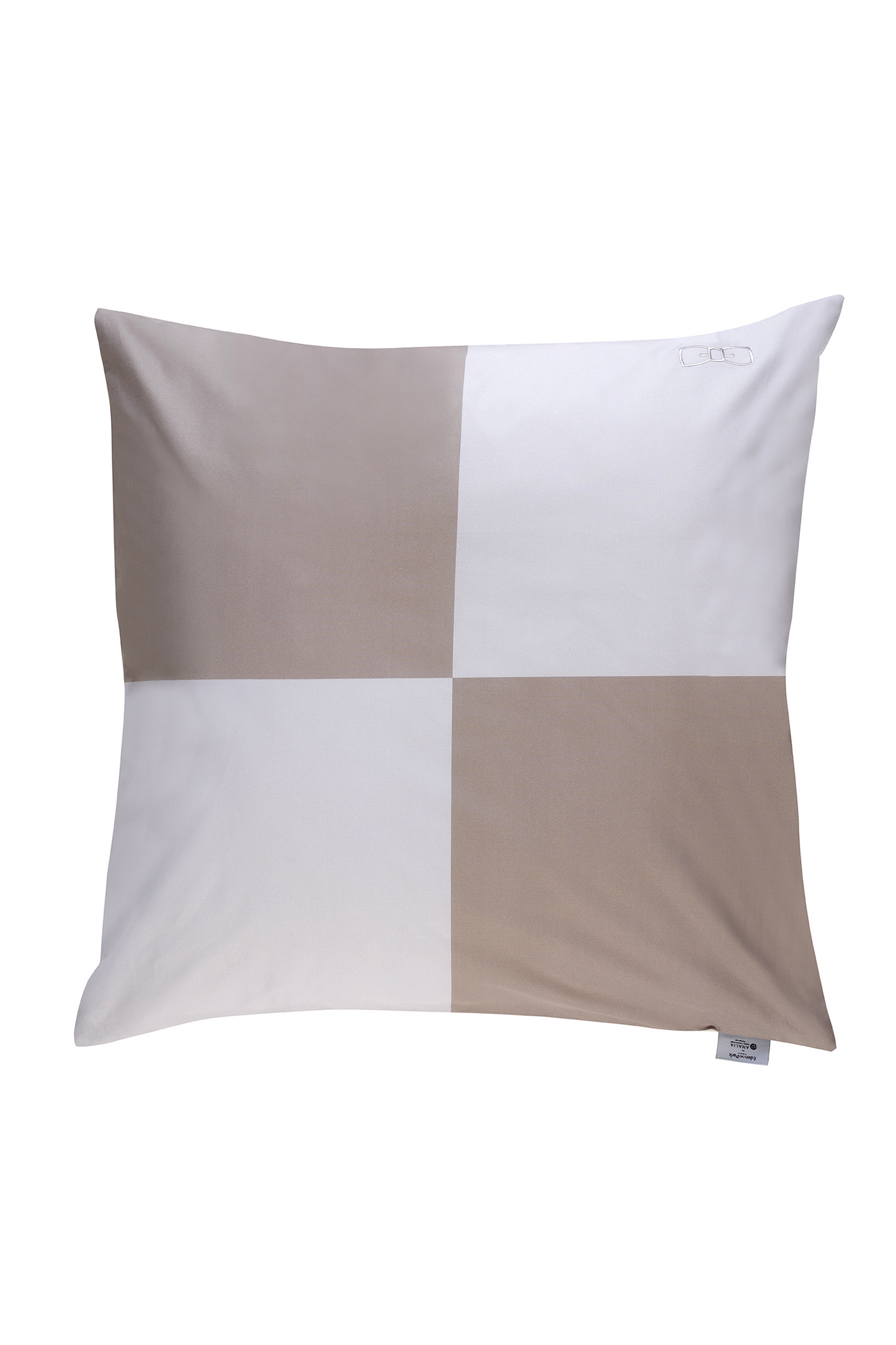 2 grey cut and sewn square pillowcases - Beau plongeon