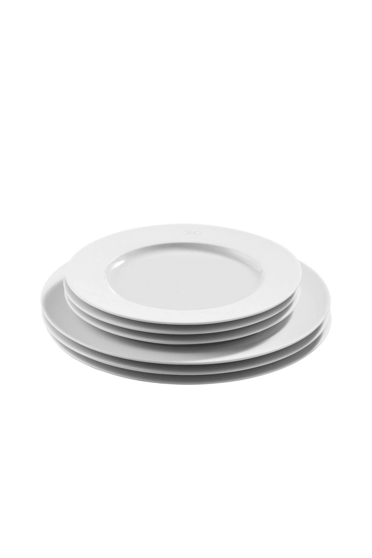 Set of 6 White Limoges porcelain plates