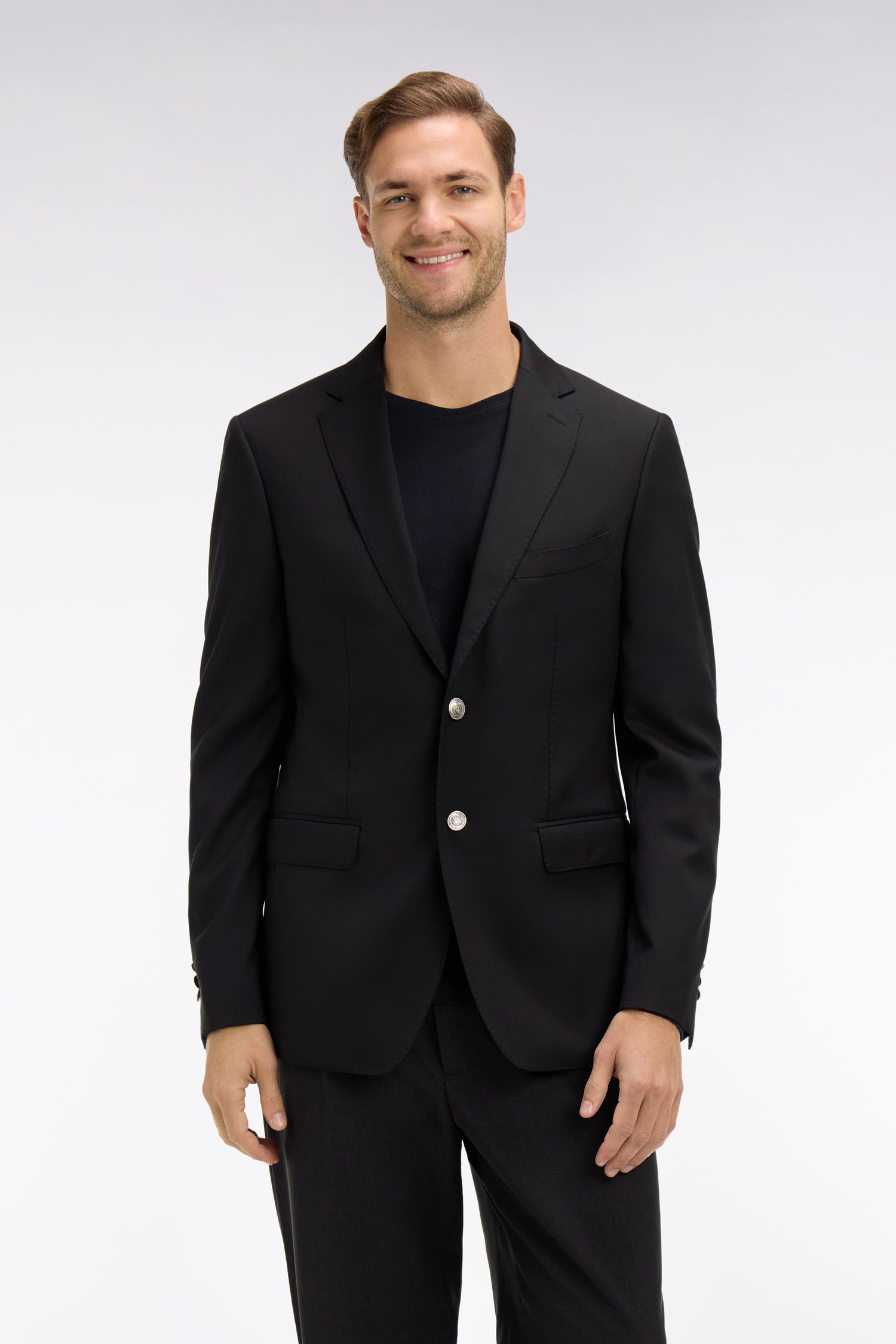 Blazer noir slim fit 100 % laine