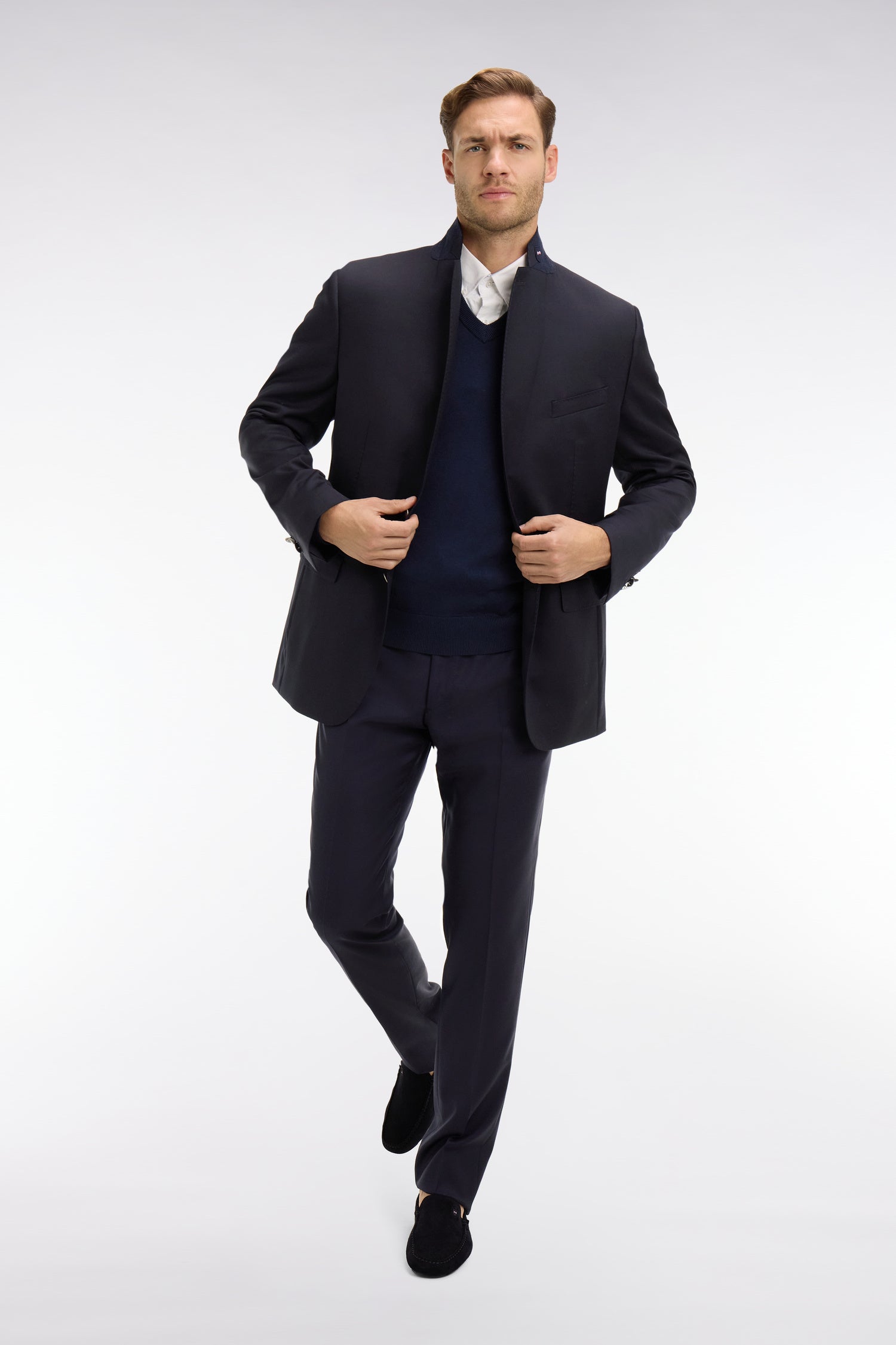 Blazer bleu marine 100 % laine