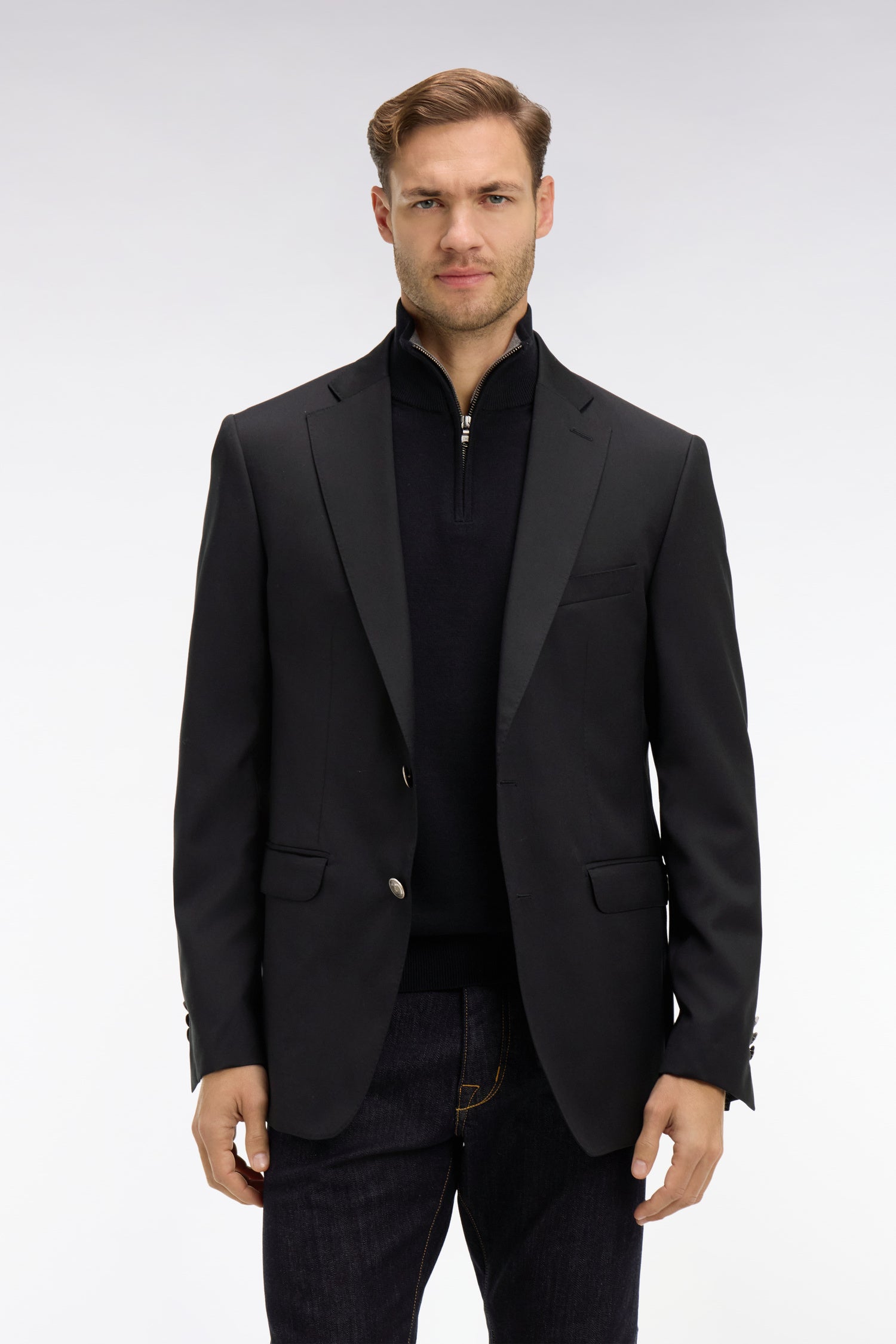 Blazer noir 100 % laine
