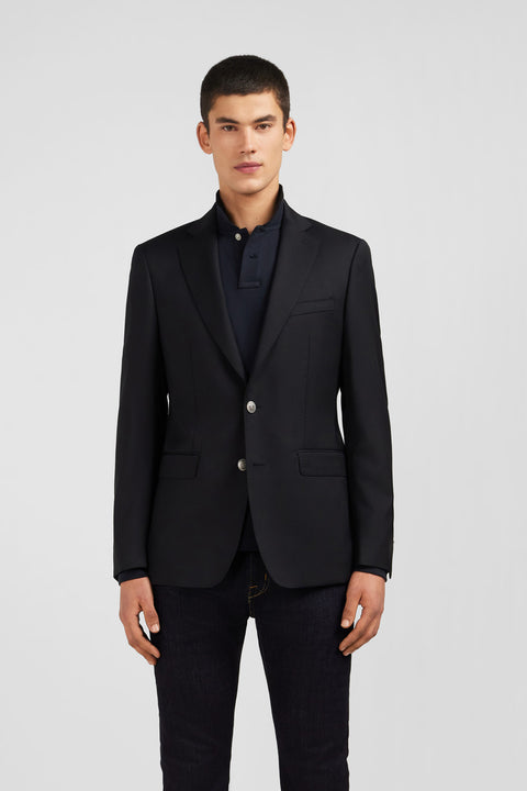 Blazer noir 100 % laine - Image 1