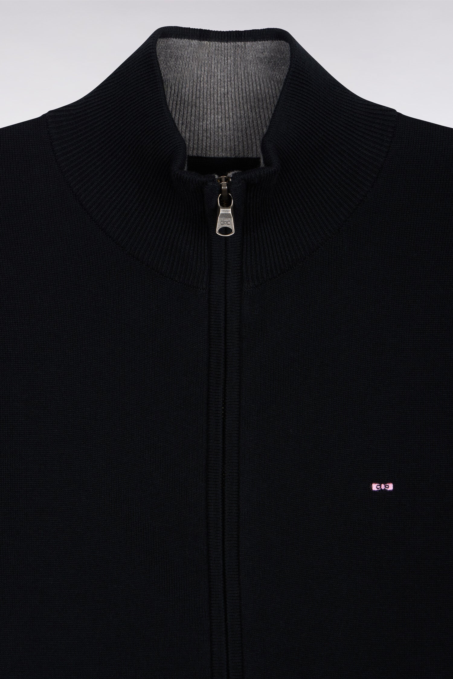 Cardigan noir zippé en coton