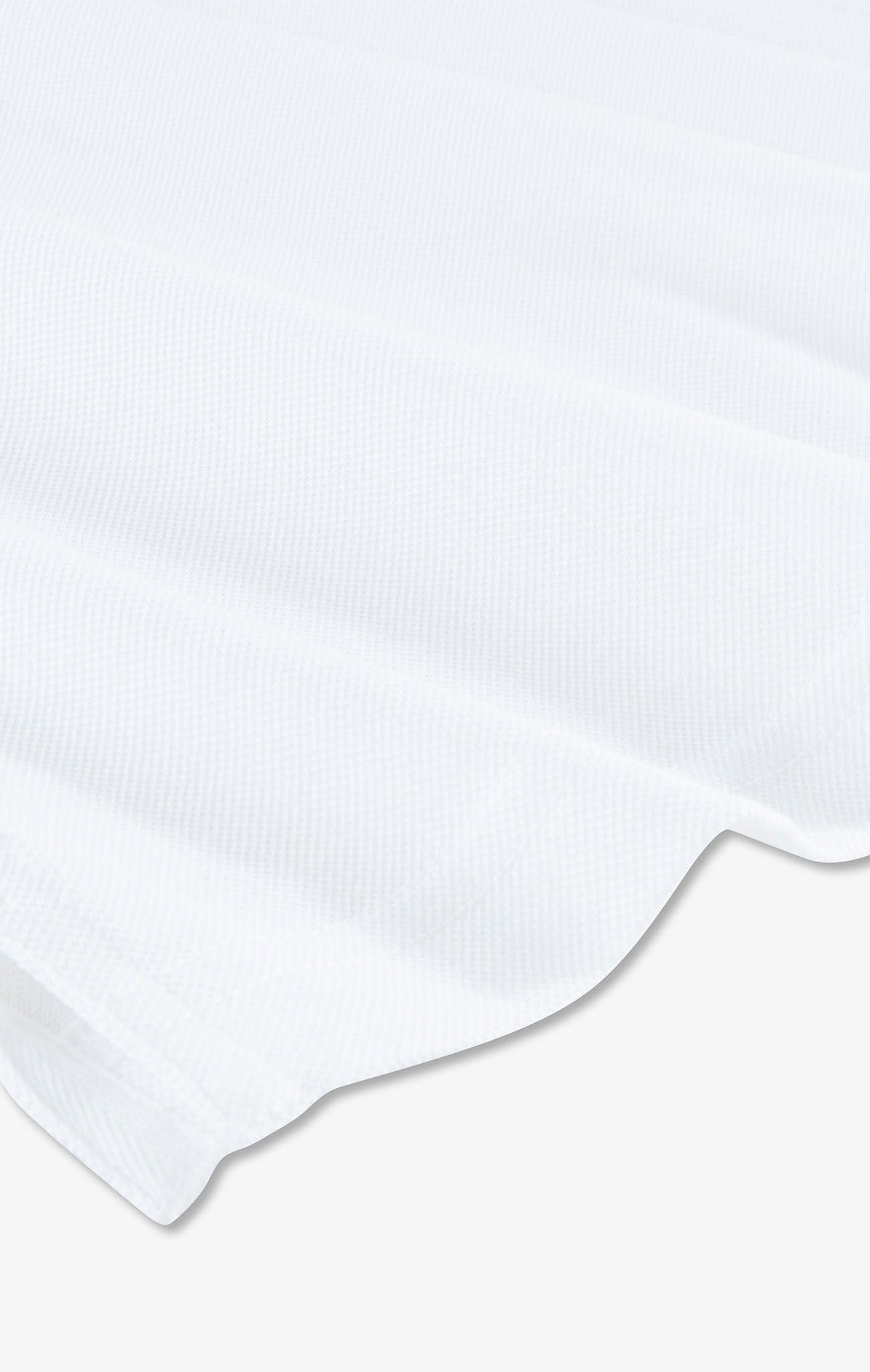 Polo blanc en coton pima avec détails contrastés