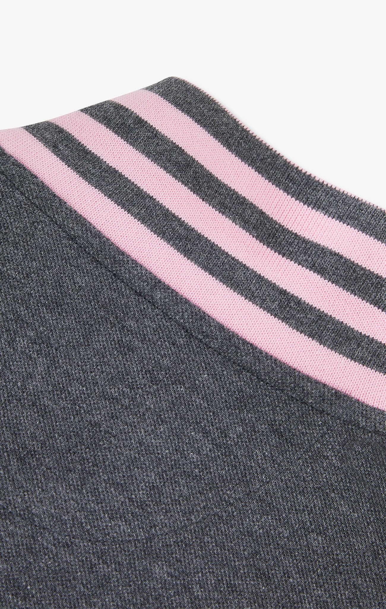 Polo gris en coton pima avec détails contrastés