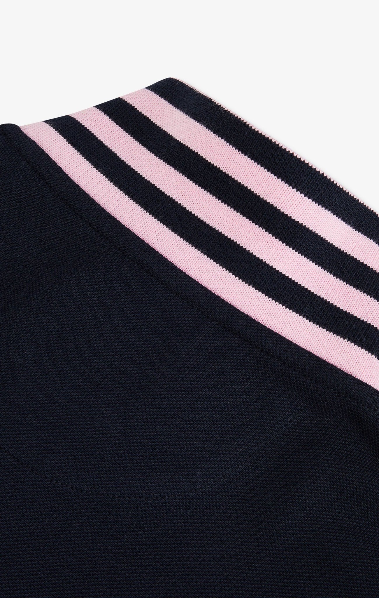Navy cotton polo with contrasting neck