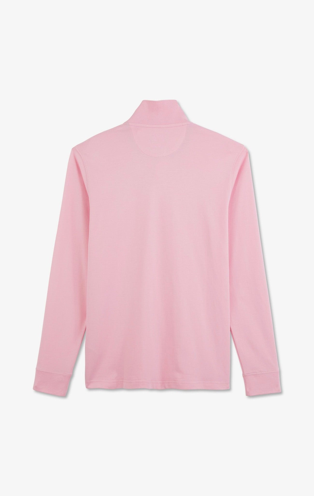 Pink cotton polo with contrasting neck
