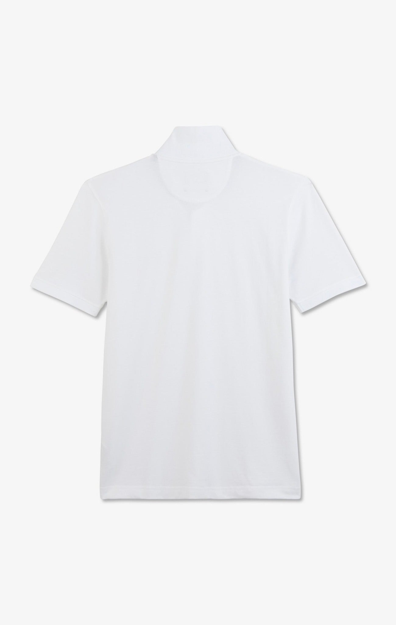 Poloshirt Weiß aus Baumwolle pima mit Details kontrastierend