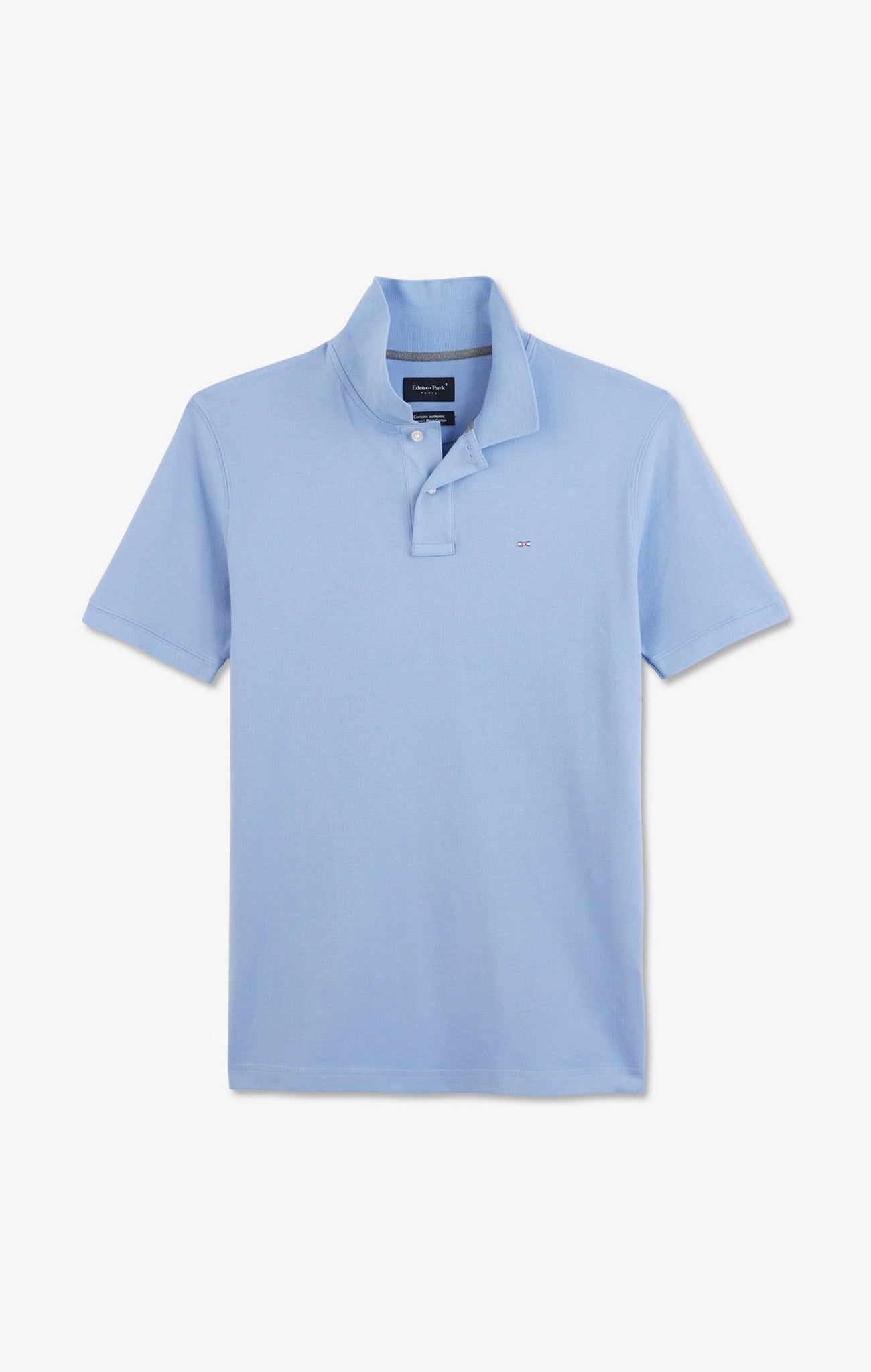 Poloshirt blau aus Baumwolle pima stretch