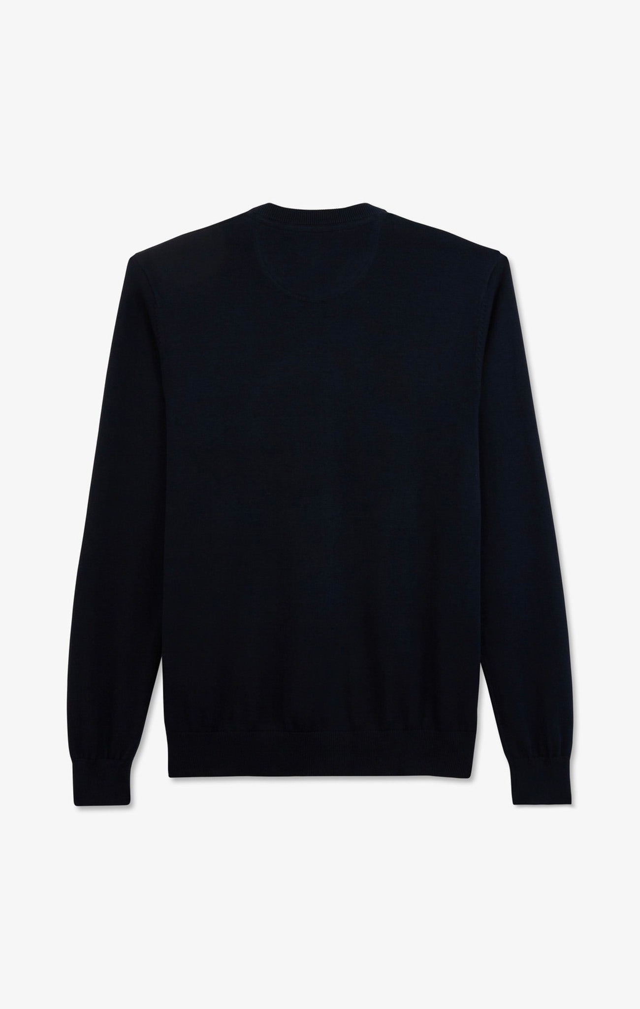 Pull bleu marine à col rond en coton
