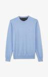Pull bleu à col rond en coton