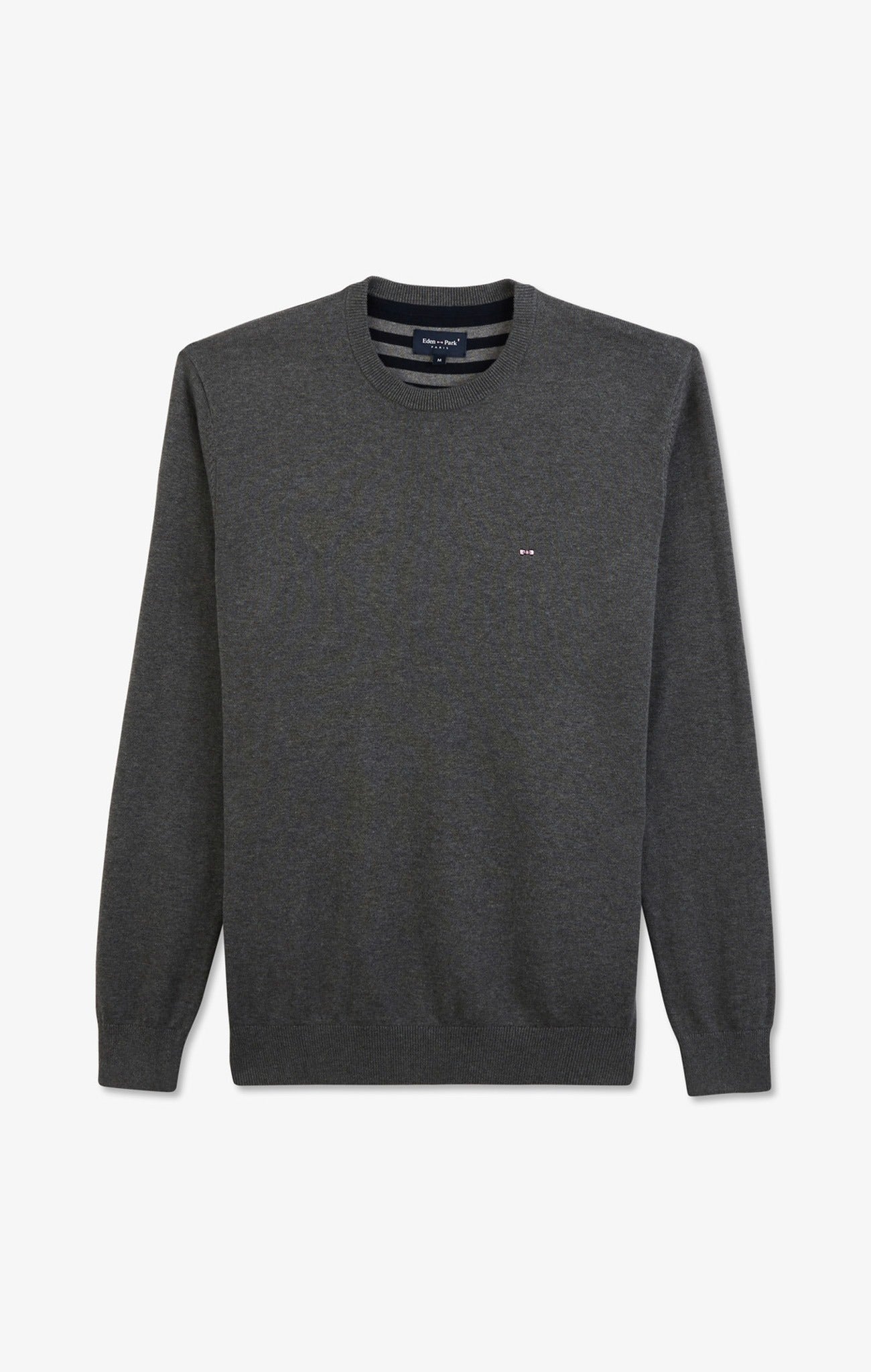 Pullover Rundhalsausschnitt aus Baumwolle Grau