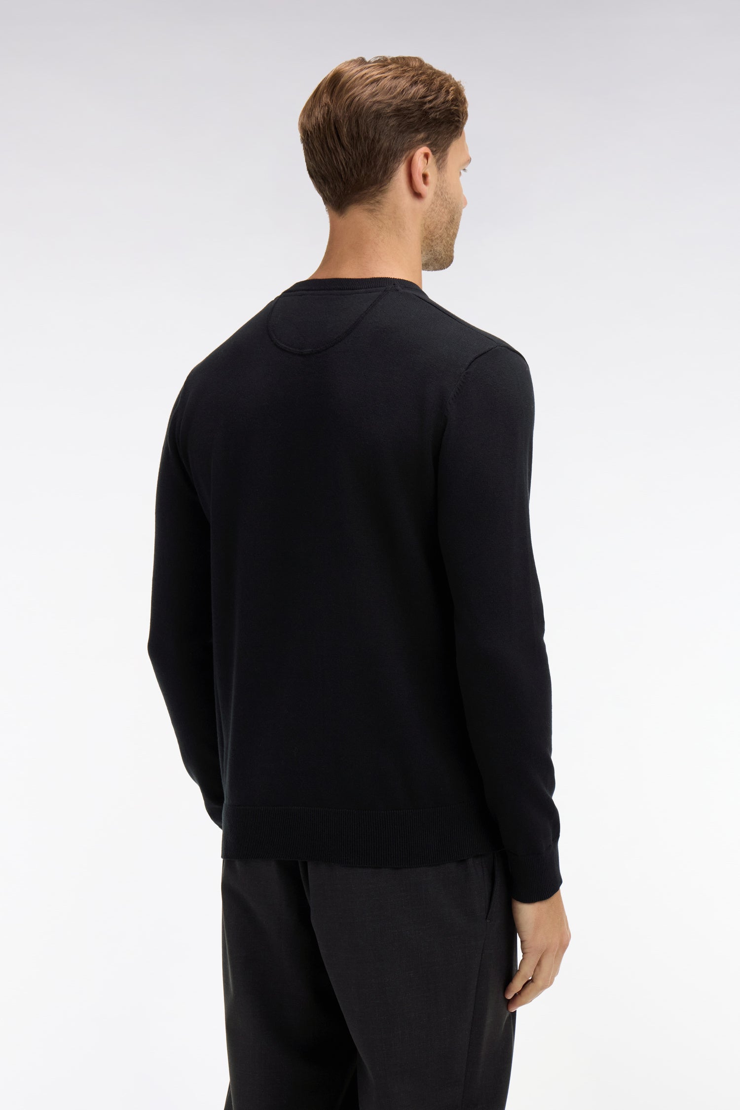 Pull oversize col rond en laine mélangée niby Noir American vintage - Femme Pull oversize col rond en laine mélangée niby Noir American vintage - Femme