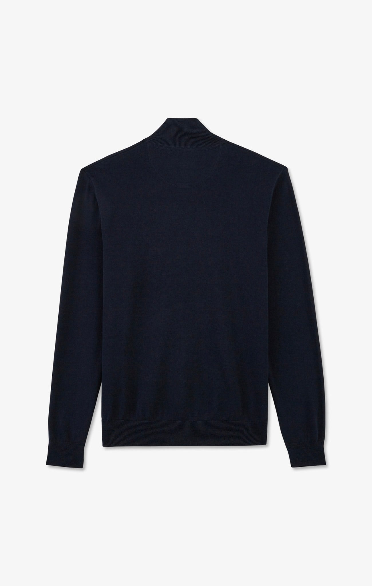 Pull bleu marine à col camionneur en coton