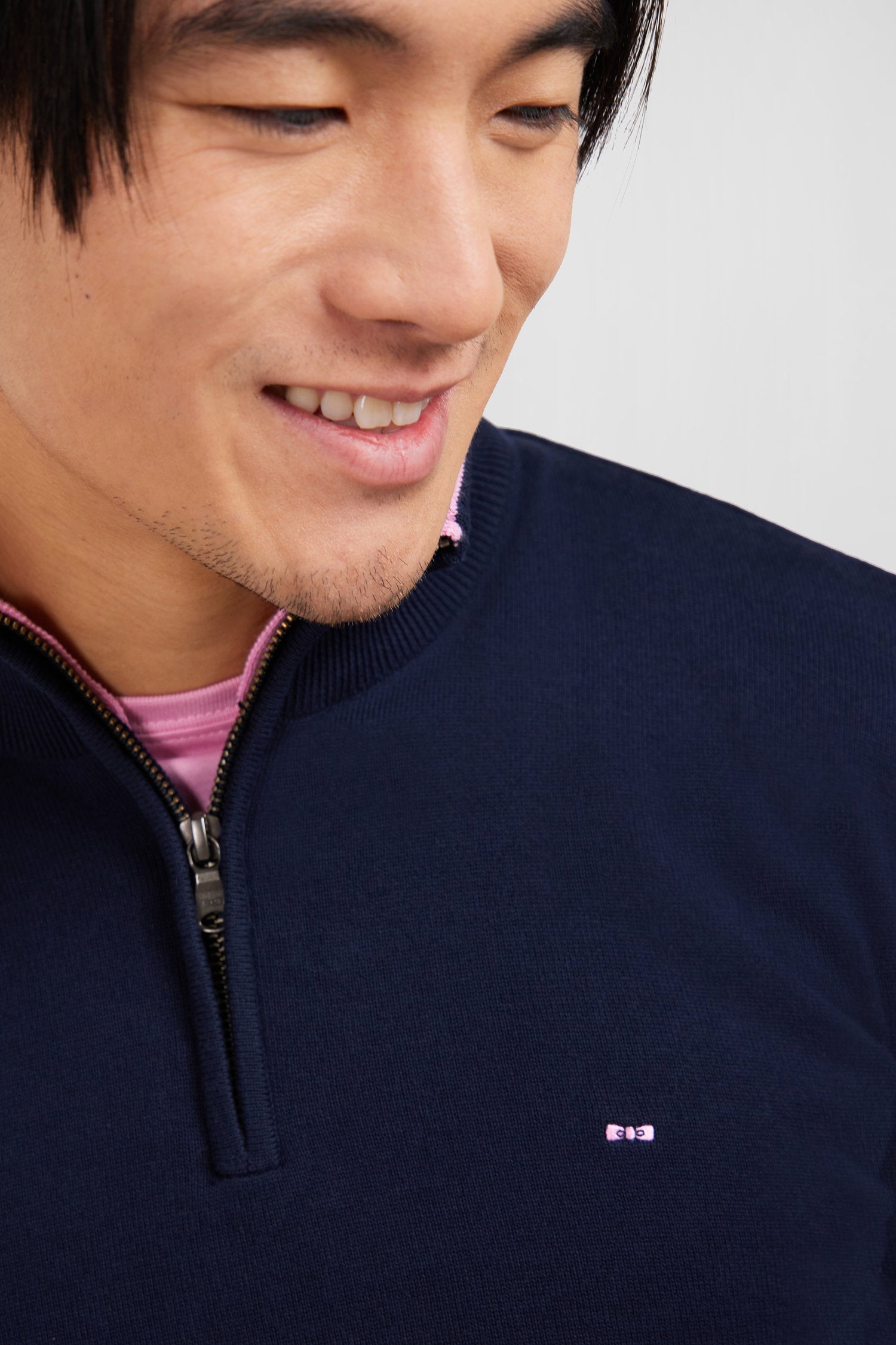 Pull en coton bouclé à col rond et rayures | BLUE MIX - M&S Pull en coton bouclé à col rond et rayures | BLUE MIX - M&S