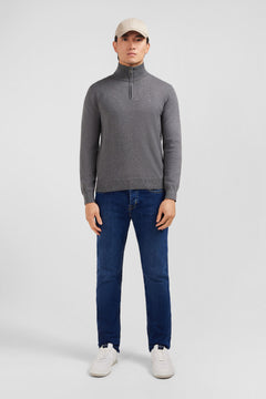 SEO | Zipped-rollneck Man Sweater