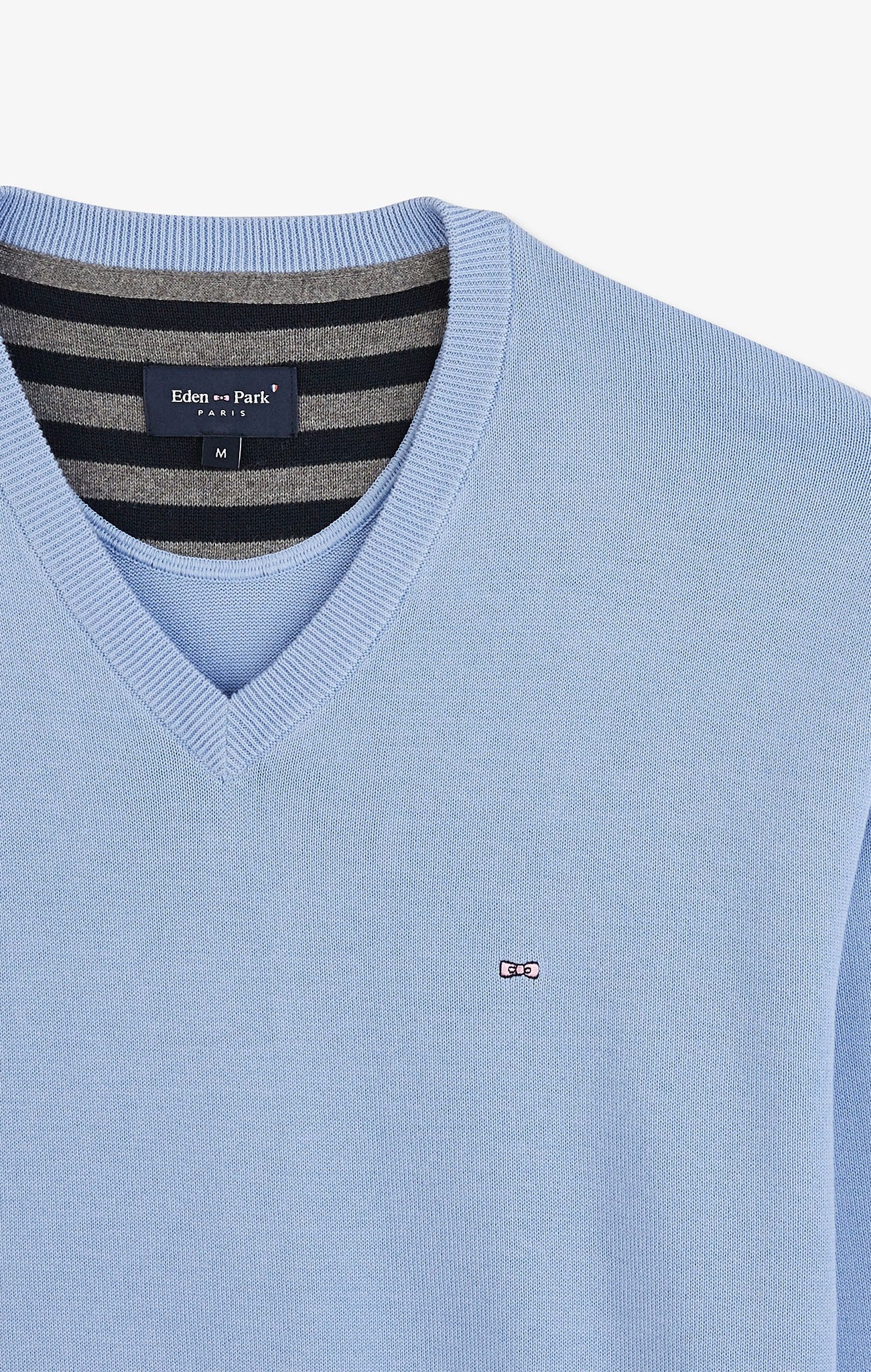 Pull Chapter V Pull bleu à Col V en coton – Eden Park