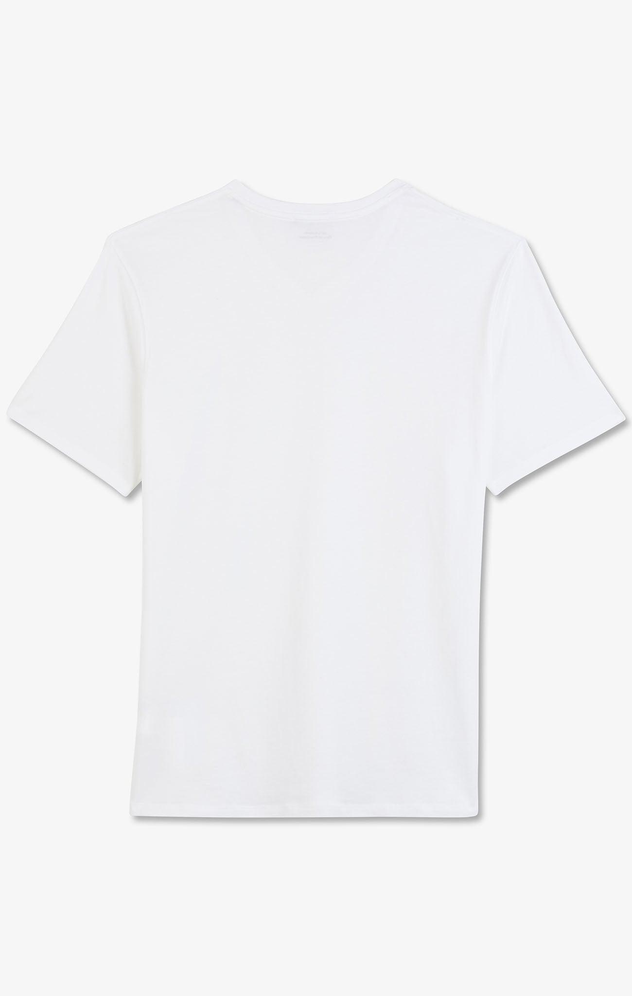 T-shirt blanc col rond à manches courtes