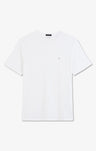 T-shirt blanc col rond à manches courtes