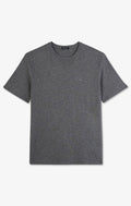 T-shirt gris col rond à manches courtes