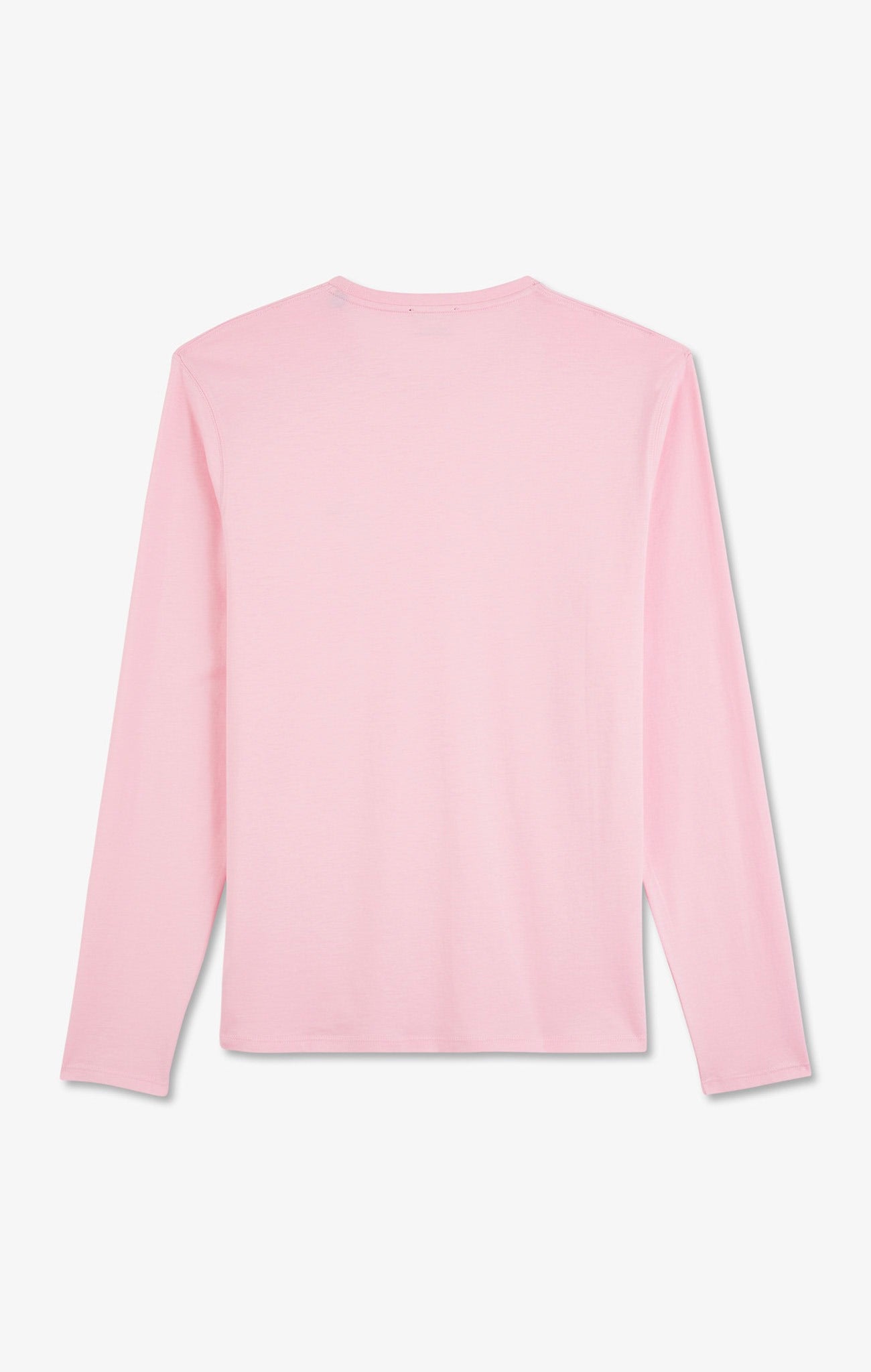 T-shirt rose col V à manches longues