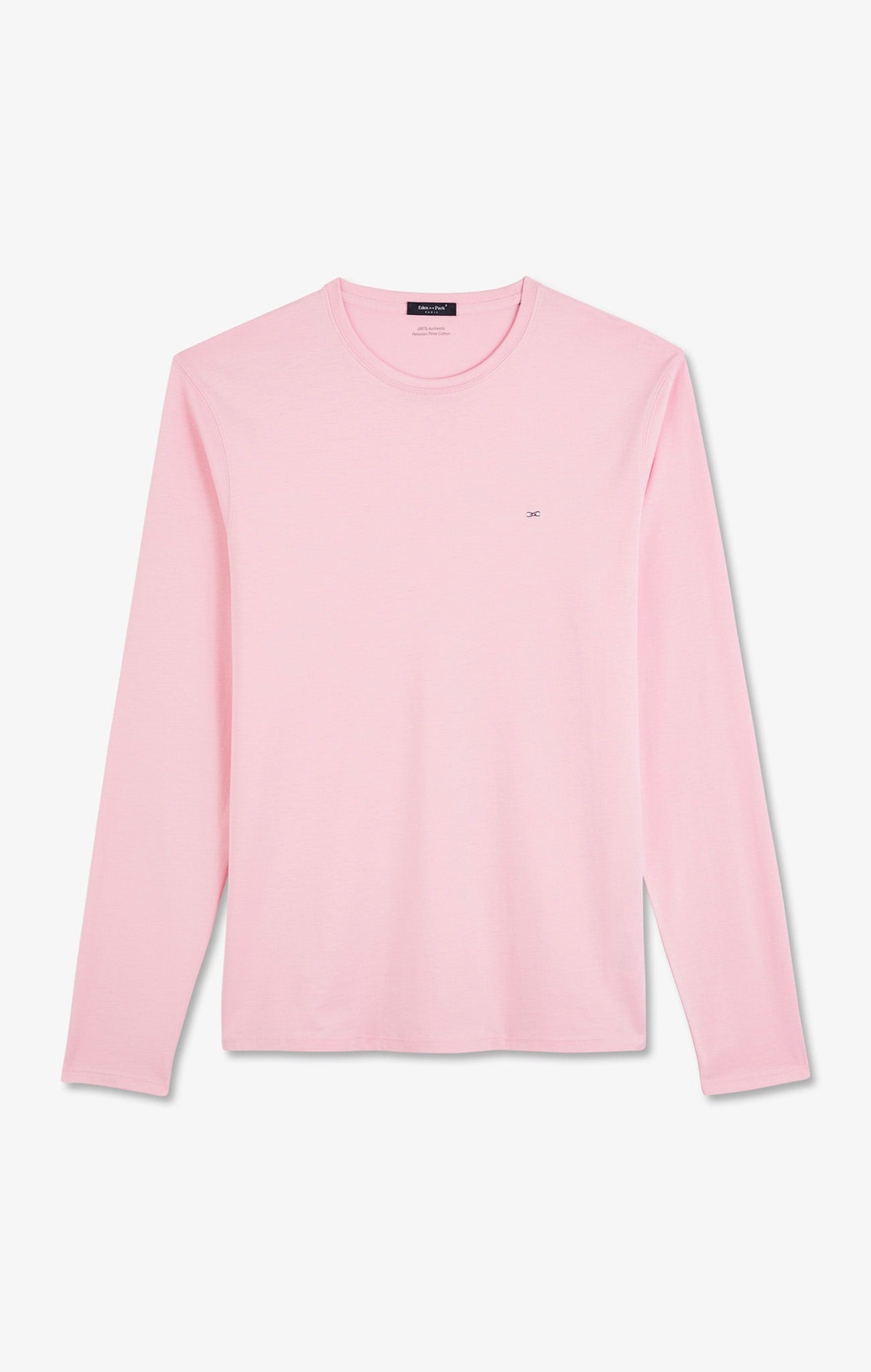 T-Shirt Rosa Rundhalsausschnitt mit lange Ärmel