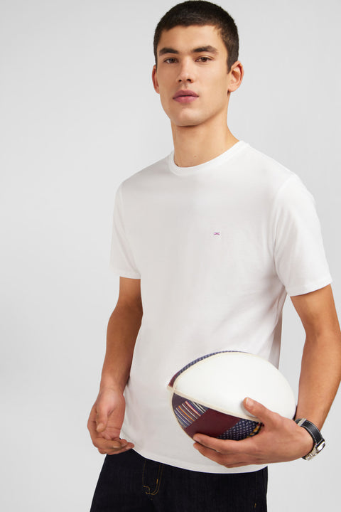 T-shirt blanc col rond à manches courtes - Image 3