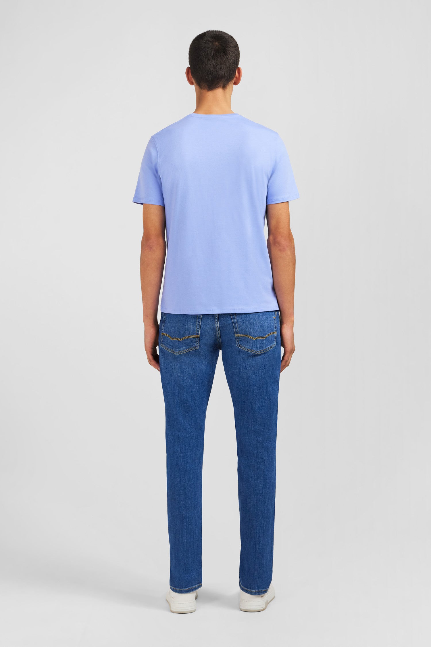 T-Shirt Blau Rundhalsausschnitt mit kurze Ärmel