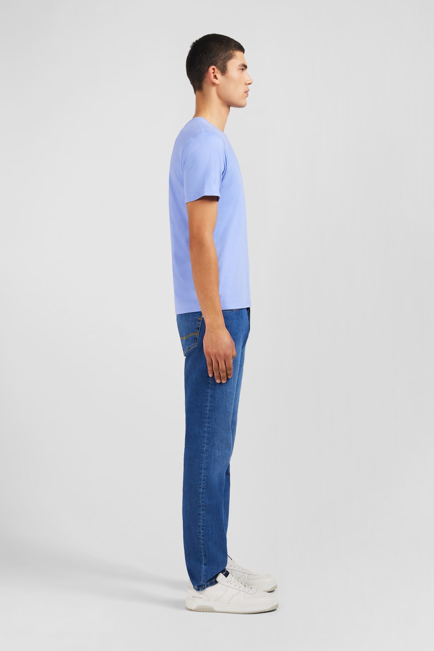 T-Shirt Blau Rundhalsausschnitt mit kurze Ärmel