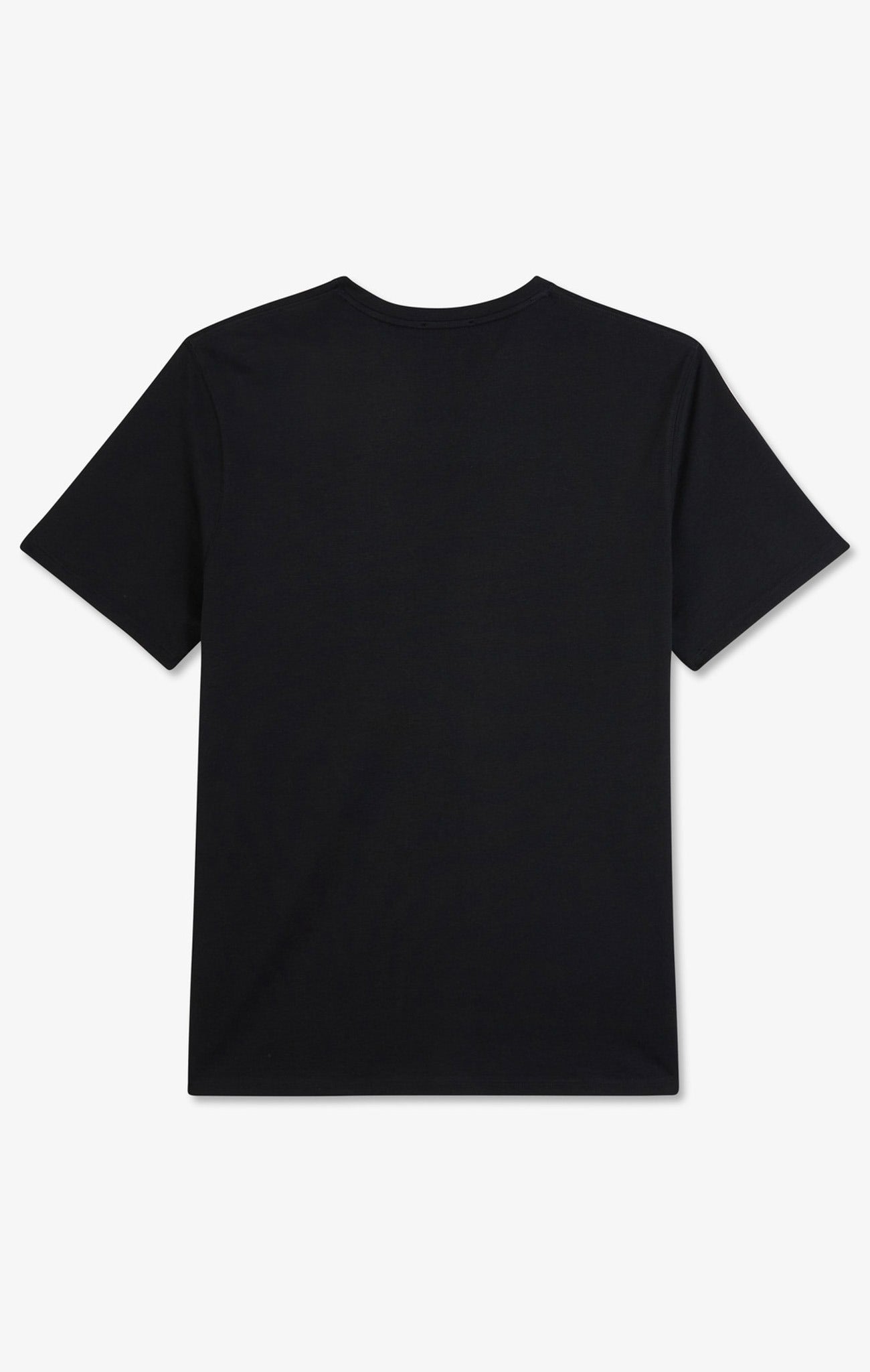 T-shirt noir col V à manches courtes