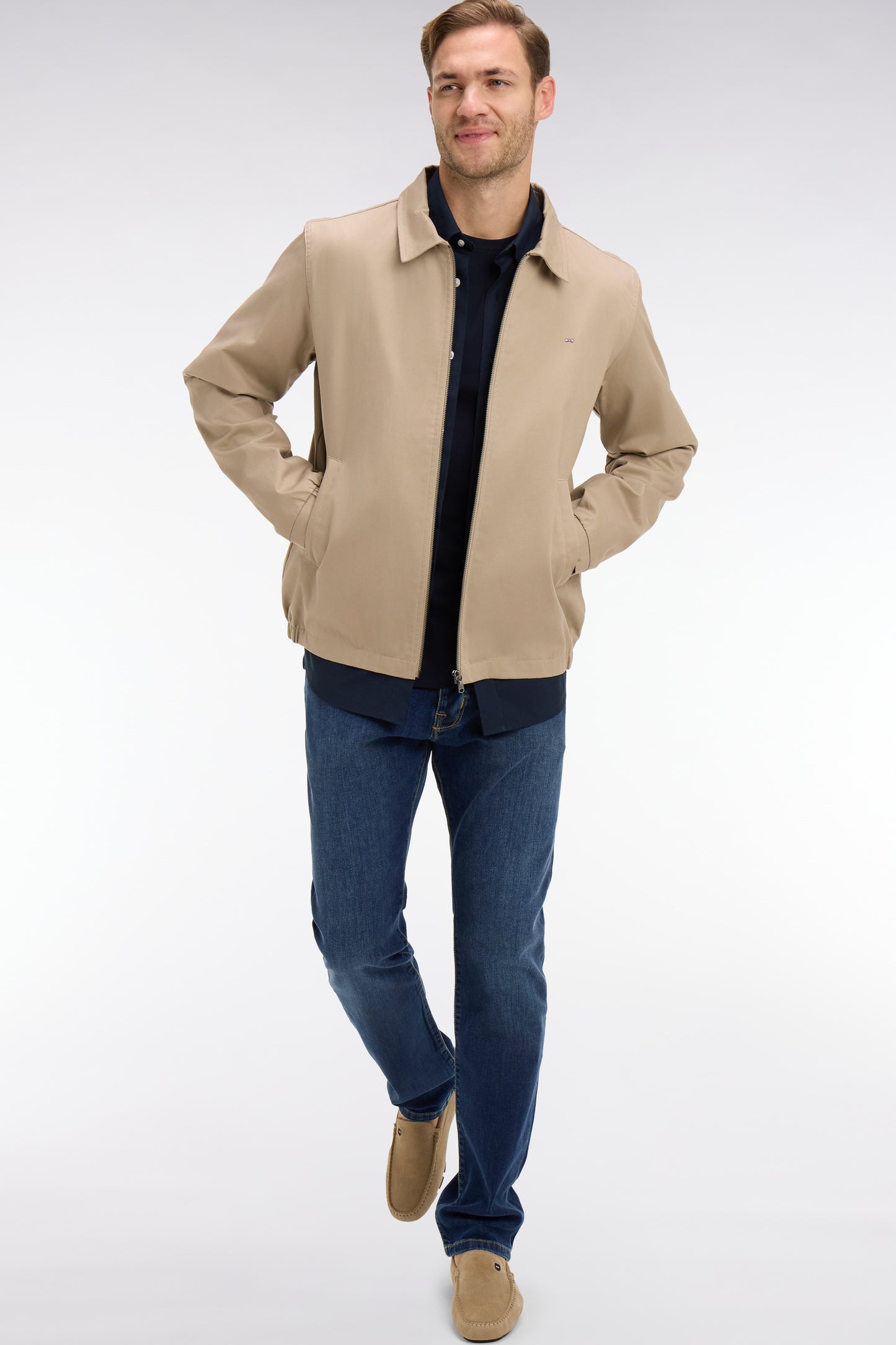 Blouson beige rembourré