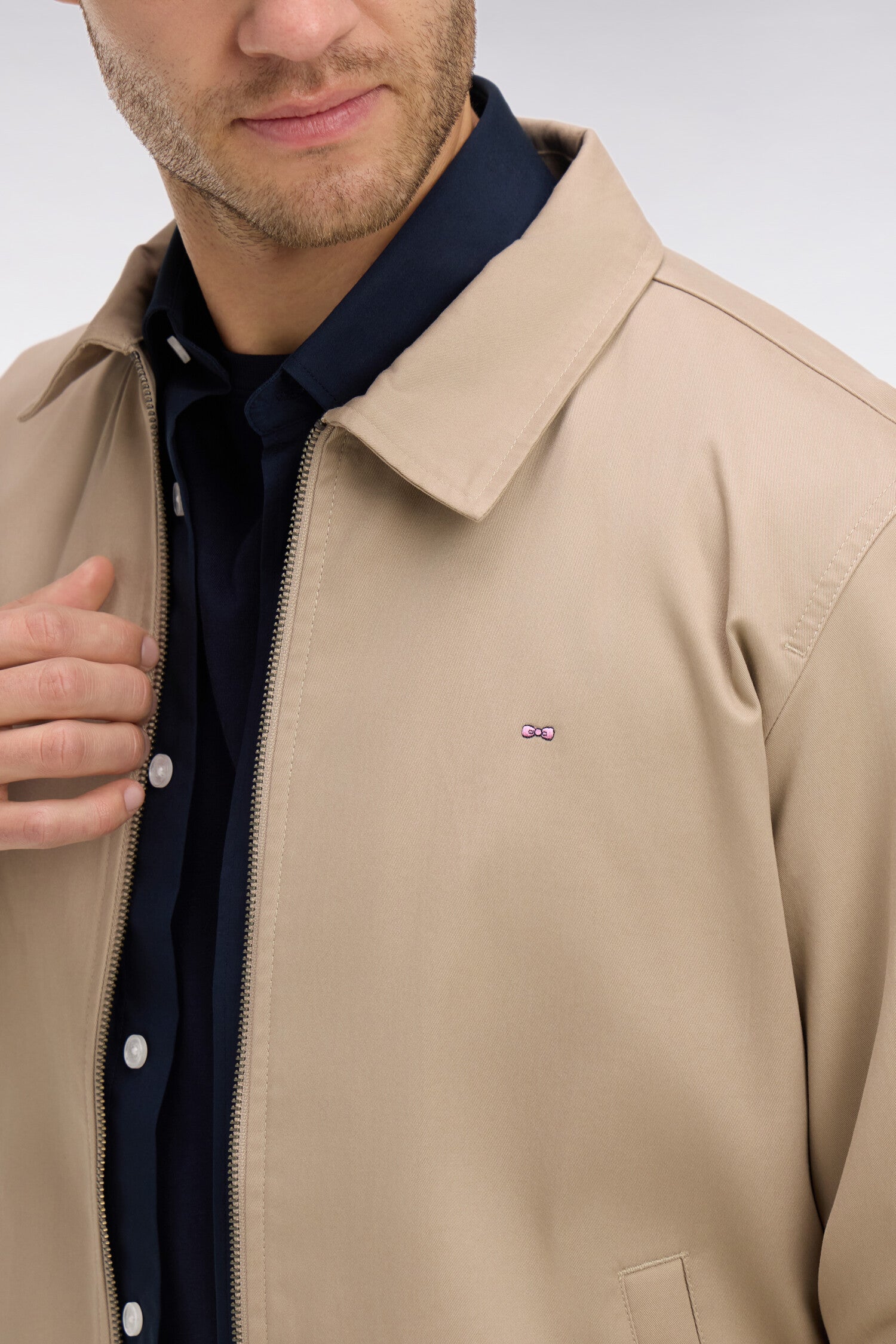 Blouson beige rembourré