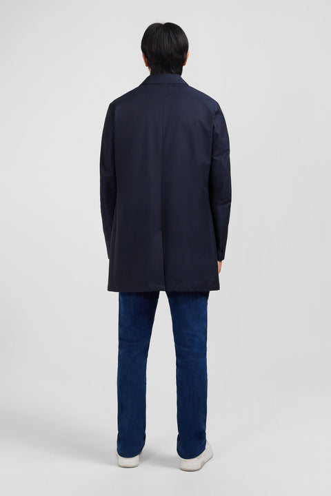 Imperméable uni bleu marine - Image 3