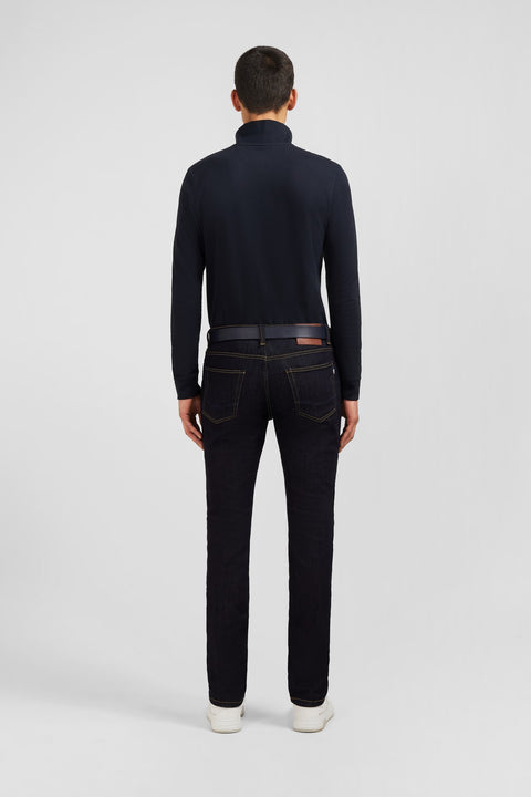 Jean bleu marine en coton extensible - Image 3