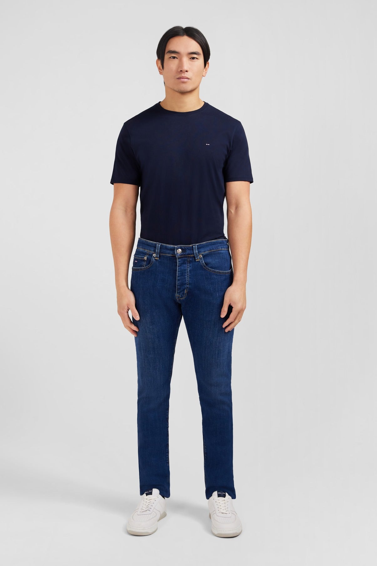 Blue jeans in stretch cotton